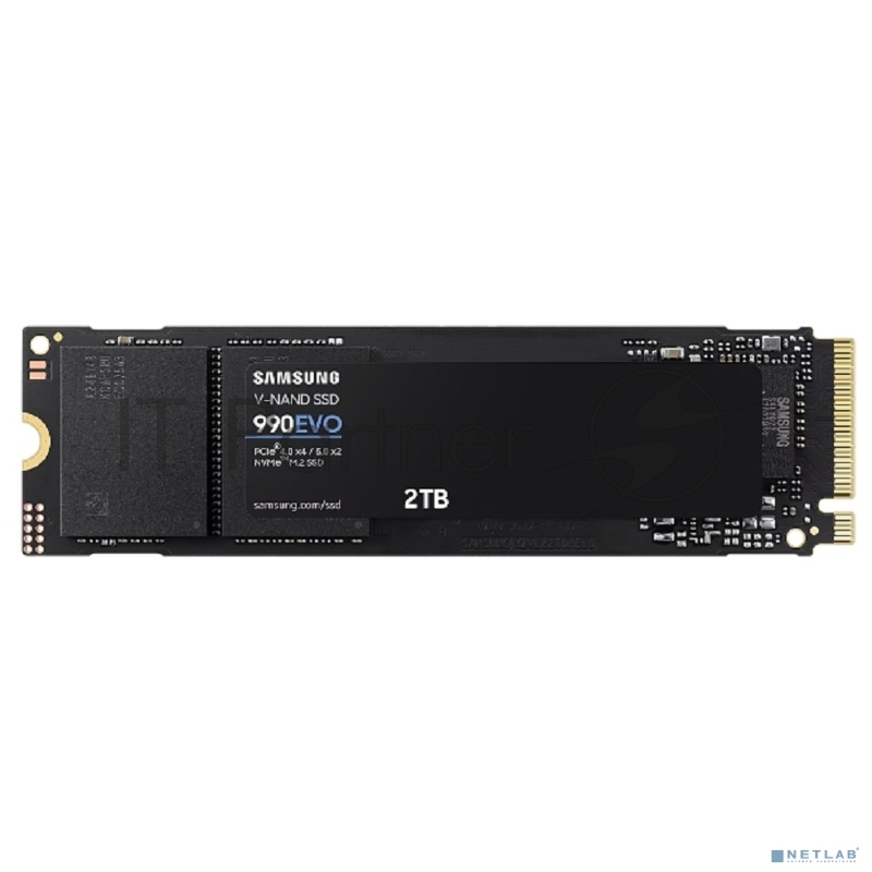 Твердотельный накопитель Samsung SSD 2Tb 990 EVO M.2 MZ-V9E2T0BW NVMe 2.0, PCIe 4.0 x4, V-NAND TLC