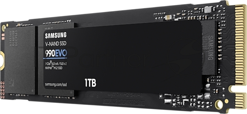 Твердотельный накопитель Samsung SSD 1Tb 990 EVO M.2 MZ-V9E1T0BW NVMe 2.0, PCIe 4.0 x4, V-NAND TLC