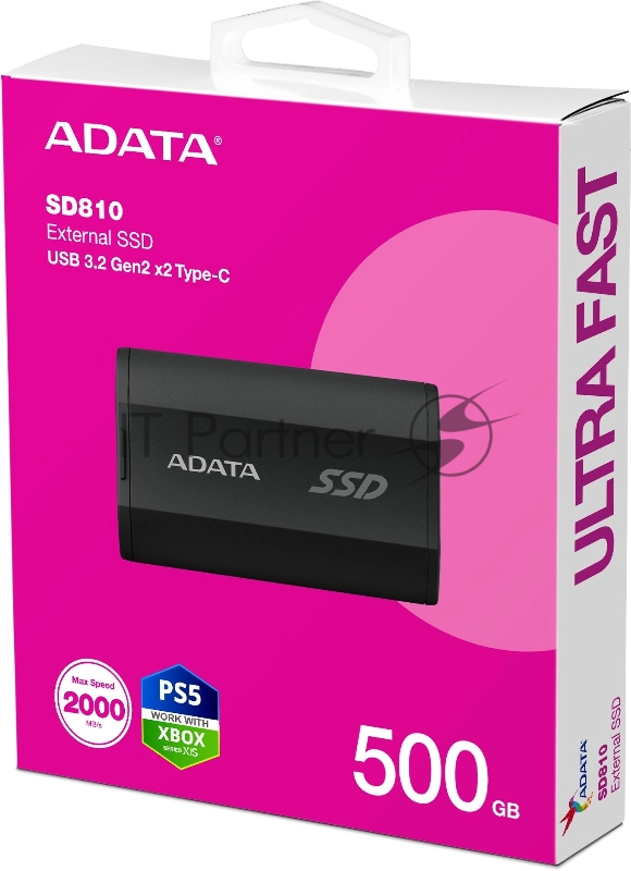 SSD жесткий диск 512GB USB3.2 EXT SD810-500G-CBK ADATA