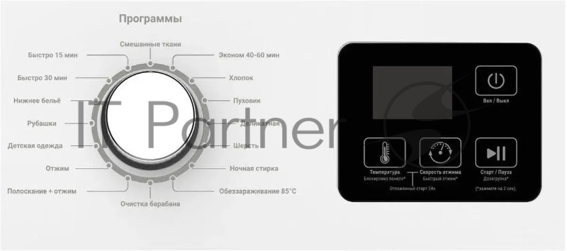 Стиральная машина WILLMARK WMF-6012W (6кг/1200 об., SLIM, 16 реж.,доз.белья, ,A++, белый)
