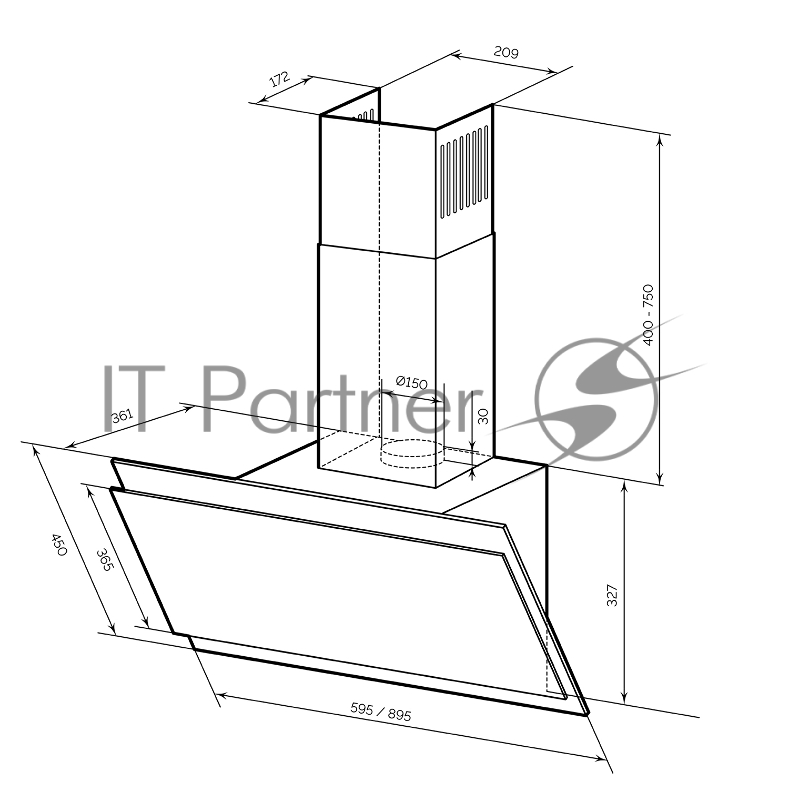 Вытяжка LEX FURIA 900 BLACK
