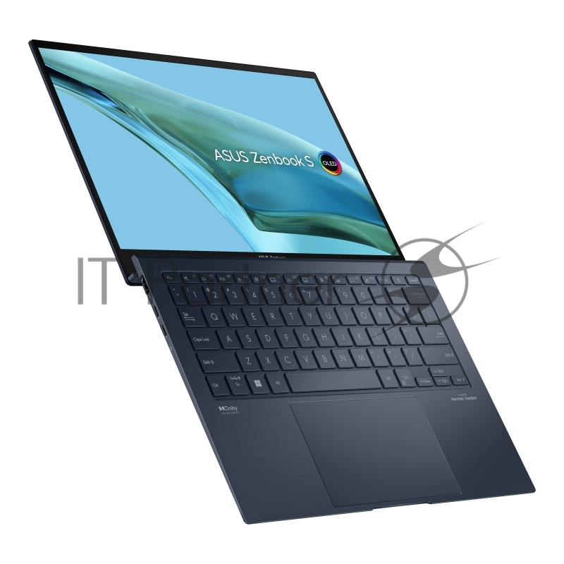 Ноутбук Asus Zenbook S UX5304MA-NQ172 Core Ultra 7 155U 16Gb SSD1Tb Intel Graphics 13.3 OLED 3K (2880x1800) noOS blue WiFi BT Cam Bag (90NB12V3-M00B20)
