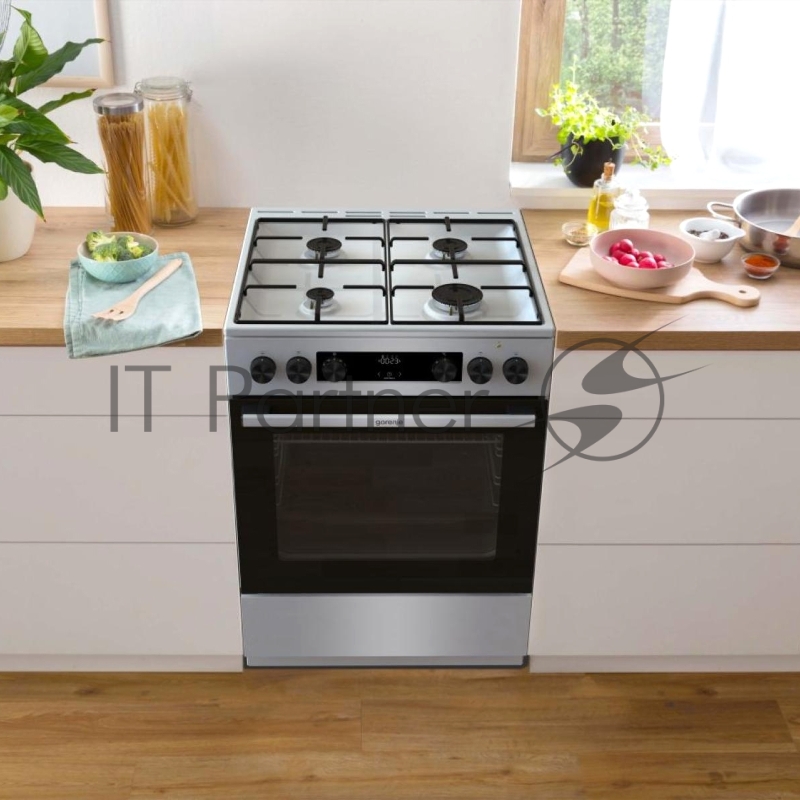 Плита Комбинированная Gorenje GKS6C70XJ нержавеющая сталь (без крышки) реш.сталь