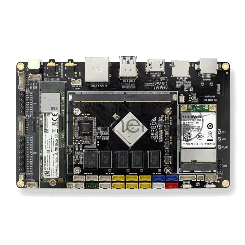 Одноплатный компьютер Firefly AIO-3399J-4GB 4G+16G HDMI IN, Core-3399J soldered with his backplane