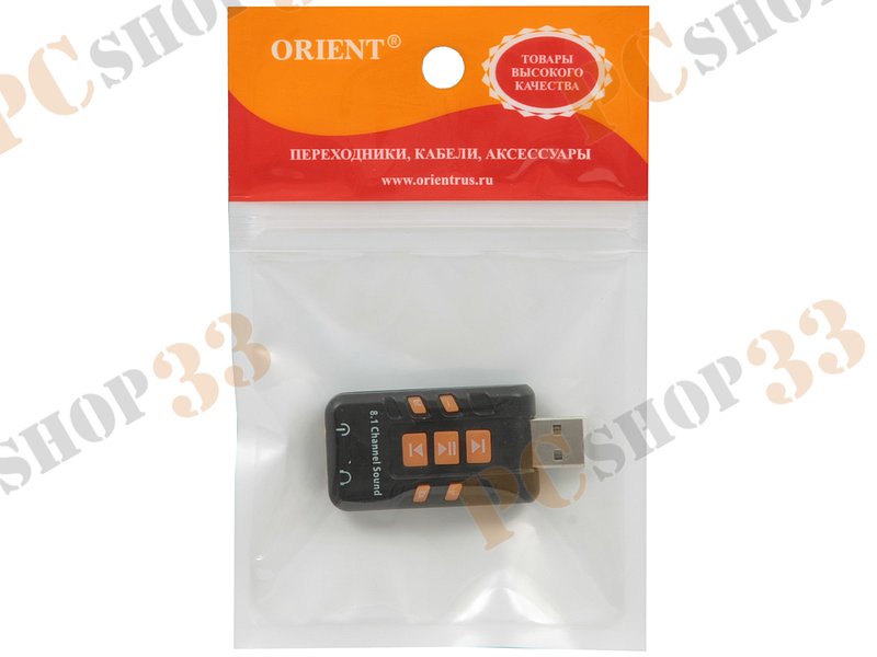 Аудиокарта ORIENT AU-01PL, внешн. (USB)