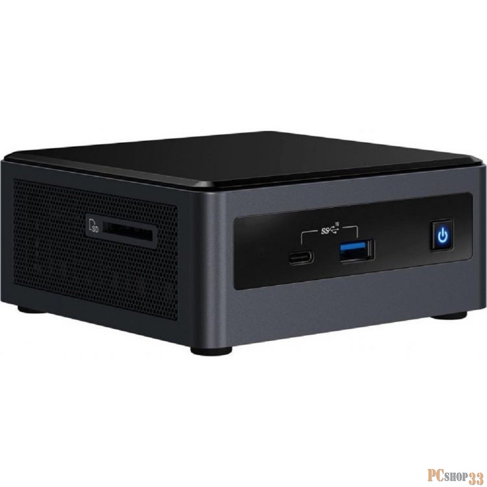 Платформа Intel NUC 10: Intel Core i5-10210U, VGA Intel UHD Graphics, 4xUSB3.1, 1x m.2 SSD, 1x2.5HDD,VESA, (БЕЗ ШНУРА) no codec