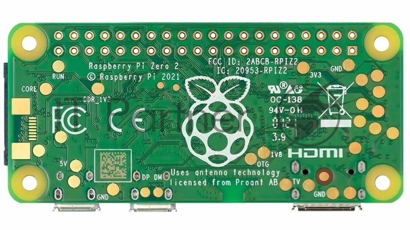 Компьютер Мини Raspberry Pi Zero 2 WBCM2711 (1.5)/512Mb /CR/noOS/WiFi/BT