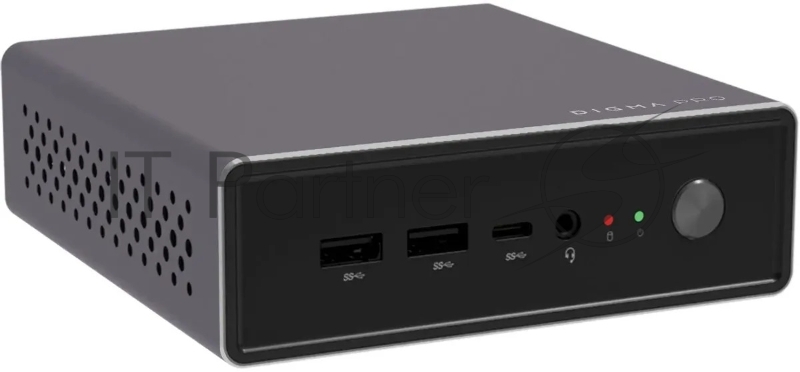 Неттоп Digma Pro Minimax U1 i3 1220P (1.5) 16Gb SSD512Gb UHDG Windows 11 Professional GbitEth WiFi BT 60W темно-серый/черный (DPP3-ADXW01)