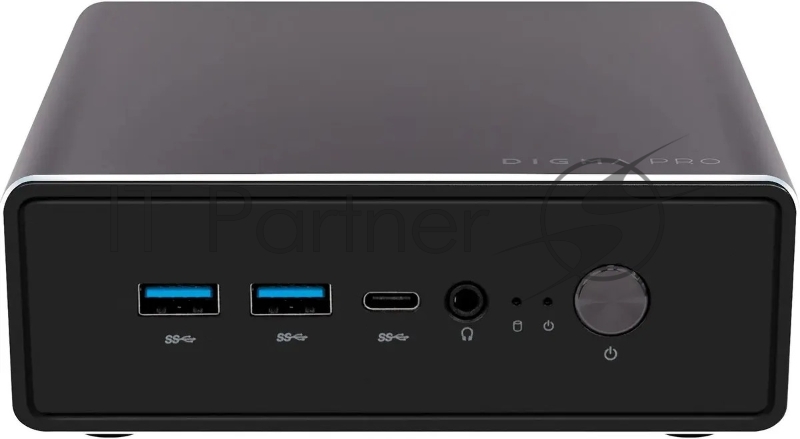Неттоп Digma Pro Minimax U1 i3 1220P (1.5) 16Gb SSD512Gb UHDG Windows 11 Professional GbitEth WiFi BT 60W темно-серый/черный (DPP3-ADXW01)