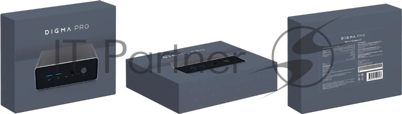 Неттоп Digma Pro Minimax U1 i3 1220P (1.5) 16Gb SSD512Gb UHDG Windows 11 Professional GbitEth WiFi BT 60W темно-серый/черный (DPP3-ADXW01)