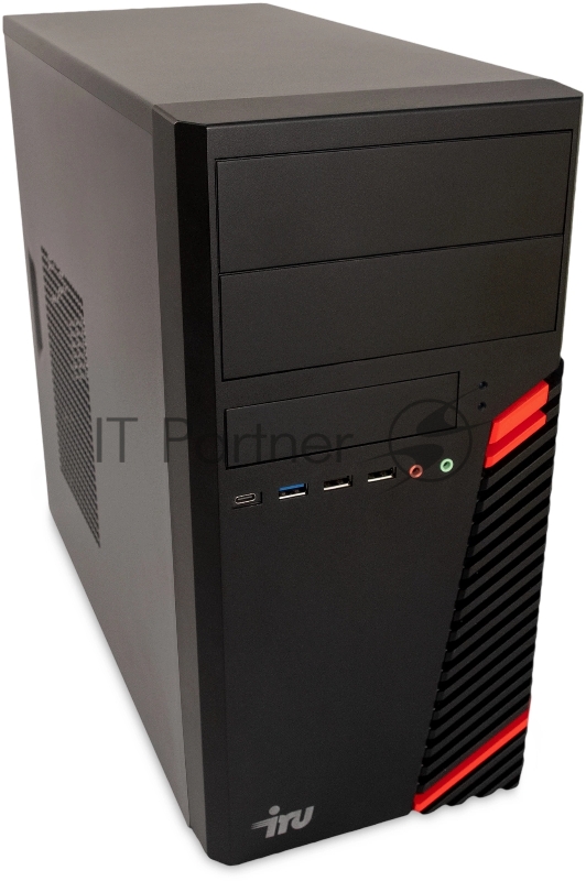 Компьютер IRU 310B6SM MT i5 12400 (2.5) 8Gb SSD256Gb UHDG 730 Windows 11 Professional GbitEth 200W черный (2011376)