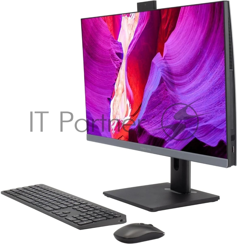 Моноблок Digma Pro Unity 27 Full HD i5 1235U (1.3) 16Gb SSD512Gb Iris Xe CR Windows 11 Professional GbitEth WiFi BT 90W клавиатура мышь Cam серый/черный 1920x1080