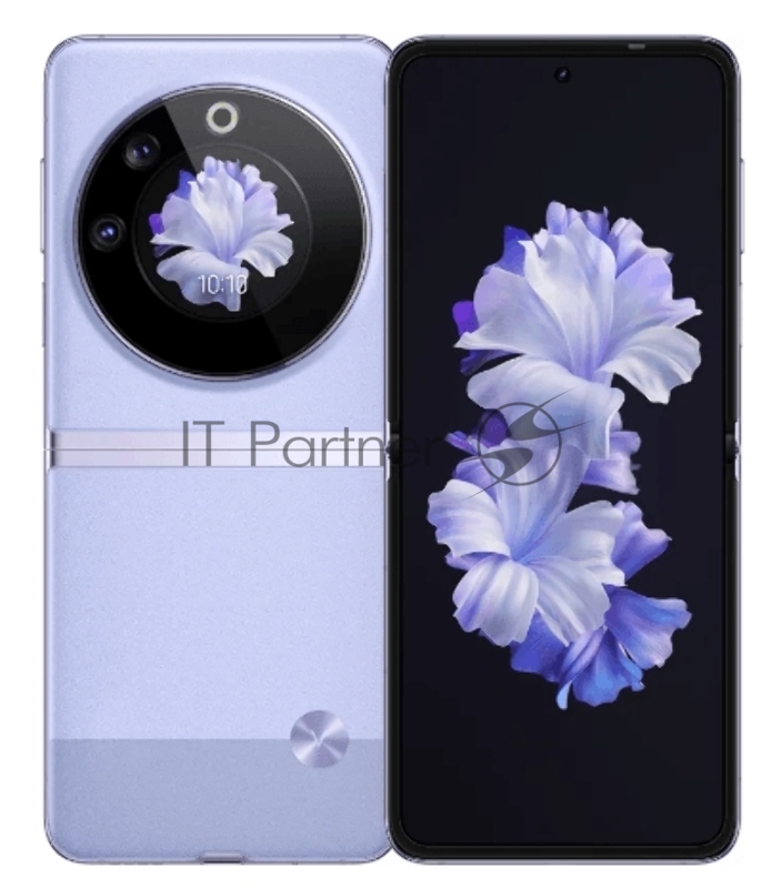 Смартфон Tecno AD11 PHANTOM V Flip 5G 256+8 Mystic Dawn, Disp1 6,9, 20:9, 2640x1080 Mpix, Disp2 1,32, 466x466 Mpix, 3.0GHz, 8 Core, 8GB RAM, 256GB, 64Мп+13Мп/32Мп, 1Sim, LTE, 4G, 5G, BT v5.3, WiFi, NFC, GPS/Glonass/Beidou/Glonass/IRN Type-C, 1210m