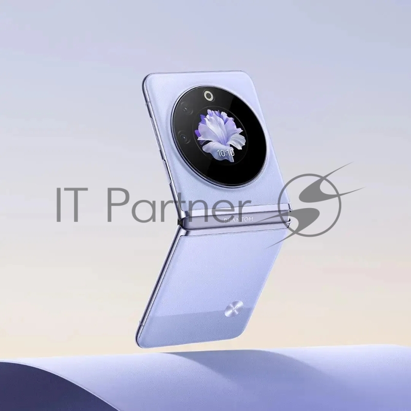 Смартфон Tecno AD11 PHANTOM V Flip 5G 256+8 Mystic Dawn, Disp1 6,9, 20:9, 2640x1080 Mpix, Disp2 1,32, 466x466 Mpix, 3.0GHz, 8 Core, 8GB RAM, 256GB, 64Мп+13Мп/32Мп, 1Sim, LTE, 4G, 5G, BT v5.3, WiFi, NFC, GPS/Glonass/Beidou/Glonass/IRN Type-C, 1210m