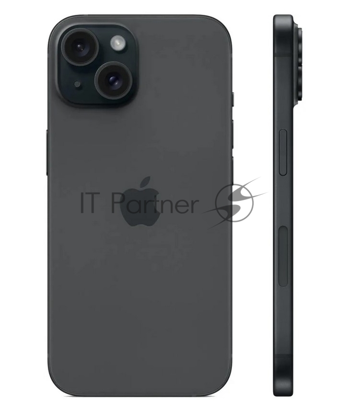 Смартфон Apple A3090 iPhone 15 128Gb черный моноблок 3G 4G 1Sim 6.1 1179x2556 iOS 17 48Mpix 802.11 a/b/g/n/ac/ax NFC GPS GSM900/1800 TouchSc Protect