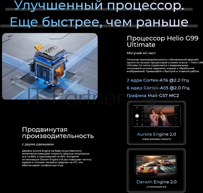 Смартфон Tecno Spark 20 Pro+ KJ7 8/256Gb Temporal Orbits (TCN-KJ7.256.TEOR)
