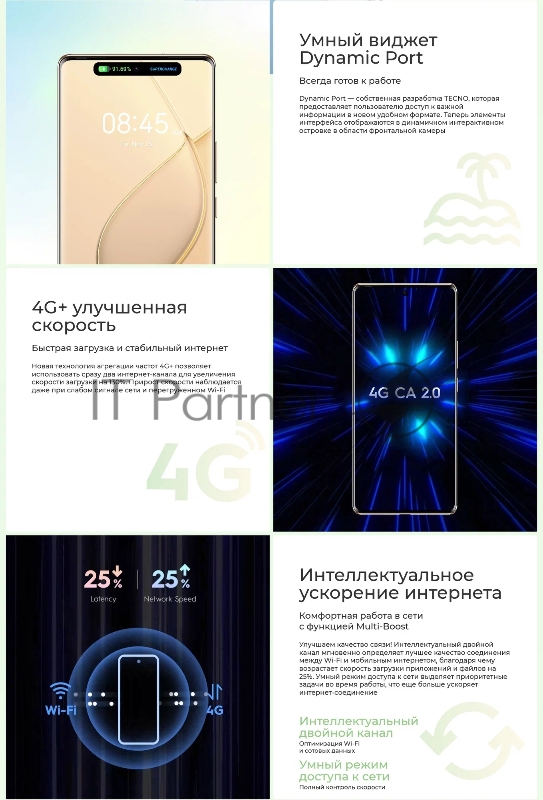 Смартфон Tecno Spark 20 Pro+ KJ7 8/256Gb Temporal Orbits (TCN-KJ7.256.TEOR)