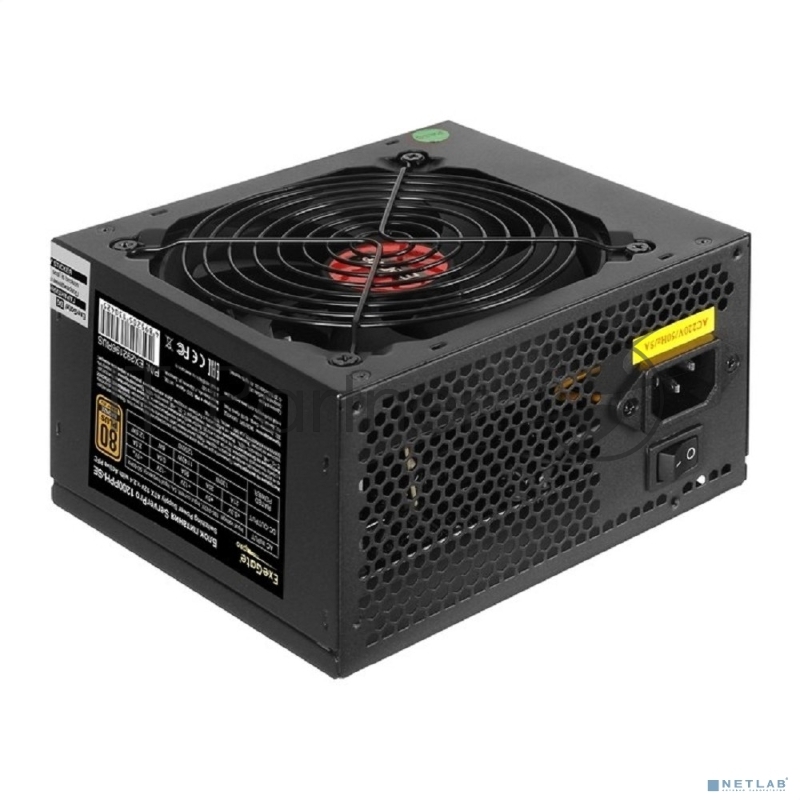 Серверный БП 1200W ExeGate EX292196RUS ServerPRO 80 PLUS® Bronze 1200PPH-SE (ATX, for 3U+ cases, APFC, КПД 89% (80 PLUS Bronze), 12cm fan, 24pin, 2x(4+4)p, 6xPCI-E, 8xSATA, 4xIDE, box, black)