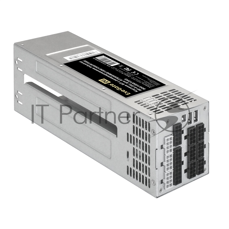 Серверный БП с резервированием 2U Redundant 2x800W ExeGate EX292322RUS Industrial-RTS800 (APFC, КПД 94% (80 PLUS Platinum), 4 cm fan, 24pin, 2x(4+4)pin, 2PCIe, 2SATA, 6IDE, Cable Management)