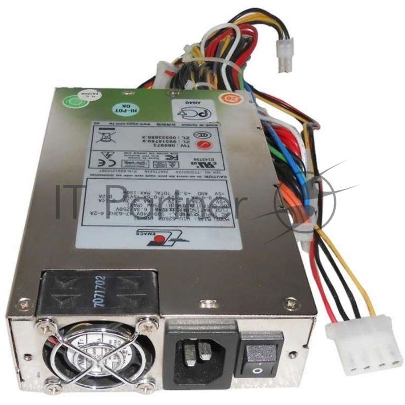 Блок питания EMACS H1U-6250P 1U 250W, 1U Single (ШВГ=100*40,5*155мм), 70%, Активный PFC, OEM