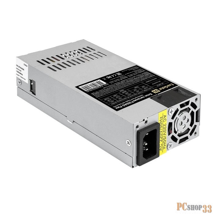Блок питания 350W ExeGate EX292231RUS F350AS (Flex ATX, for ITX case, APFC, КПД 80% (80 PLUS), 4cm fan, 24pin, (4+4)pin, PCI-E, 3xSATA, 2xIDE)
