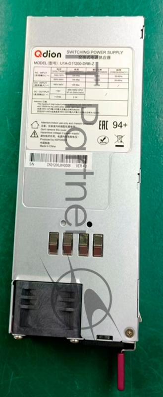 Блок питания серверный Server power supply Qdion Model U1A-D11200-DRB-Z P/N:99MAD11200I1170117 CRPS 1U Module 1200W Efficiency 94+, Gold Finger (option), Cable connector: C14