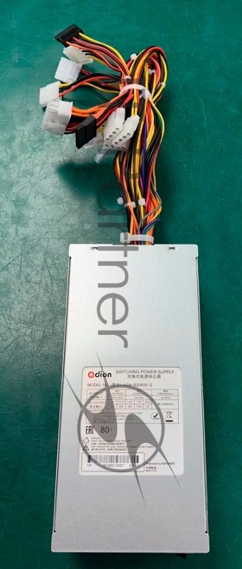 Блок питания серверный Server power supply Qdion Model U2A-B20600-S P/N:99SAB20600I1170111 2U Single Server Power 600W Efficiency 80 Plus Standard, Cable connector: C14