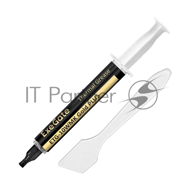 Термопаста Exegate EX296086RUS ETG-10WMK Gold PLUS (10,4 Вт/(м•К), 4г, шприц с лопаткой)