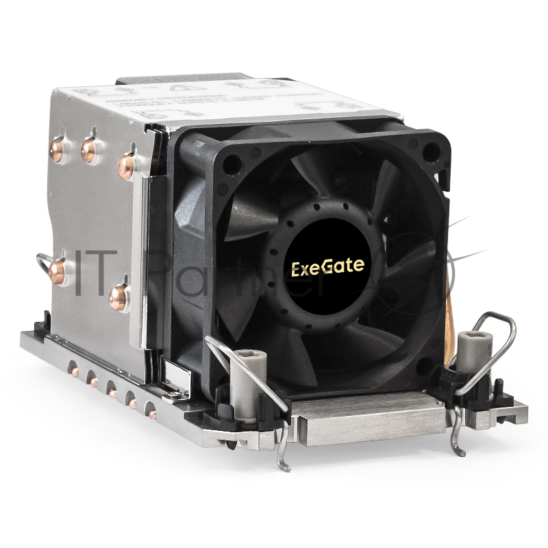Кулер ExeGate EX293442RUS ESNK-P0078AP4.PWM.2U.4189.Cu (Al+Cu, 2U, 5 тепл. трубок, LGA 4189, TDP 300W, Fan 80mm, PWM, 2100-8000RPM, 2 ball bearing, 4pin, 54,3db, 400г, на защелках, с термопастой, Retail box)