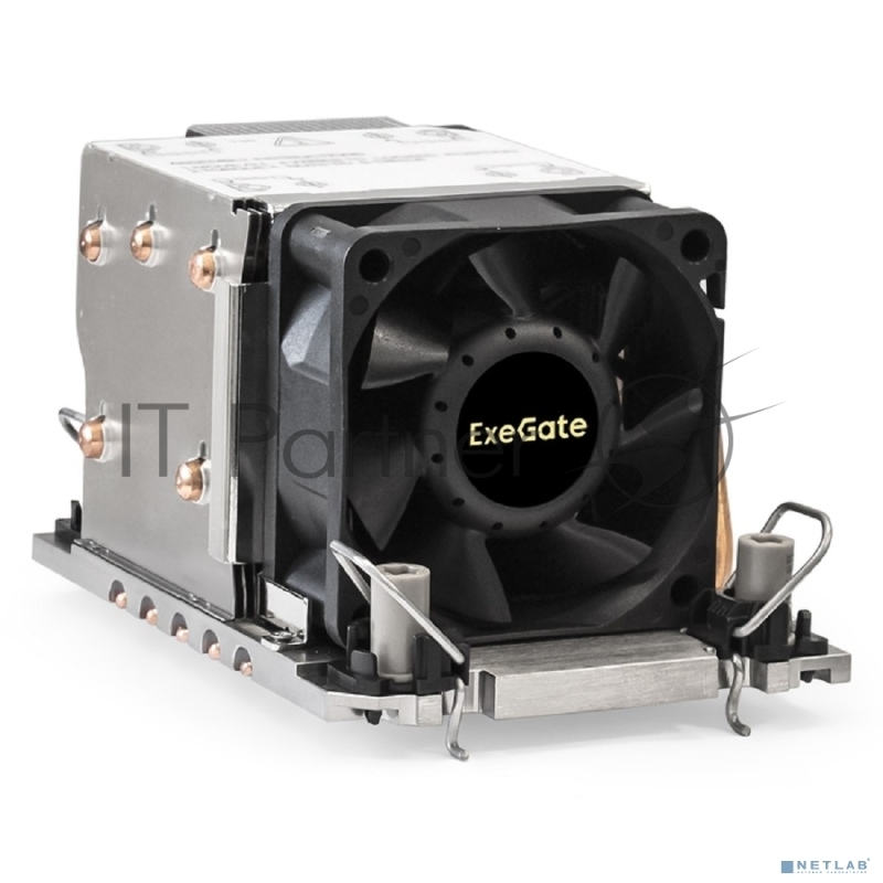 Кулер ExeGate EX293442RUS ESNK-P0078AP4.PWM.2U.4189.Cu (Al+Cu, 2U, 5 тепл. трубок, LGA 4189, TDP 300W, Fan 80mm, PWM, 2100-8000RPM, 2 ball bearing, 4pin, 54,3db, 400г, на защелках, с термопастой, Retail box)