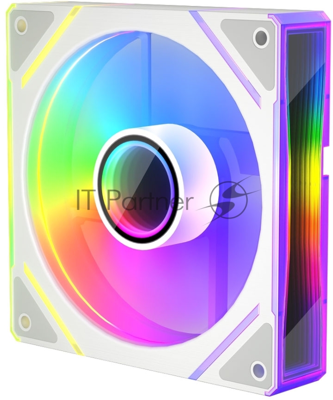 Вентилятор 1STPLAYER FC(AP)-WH-1IN1 White 120mm, ARGB, PWM, 600-1800rpm, 3pin