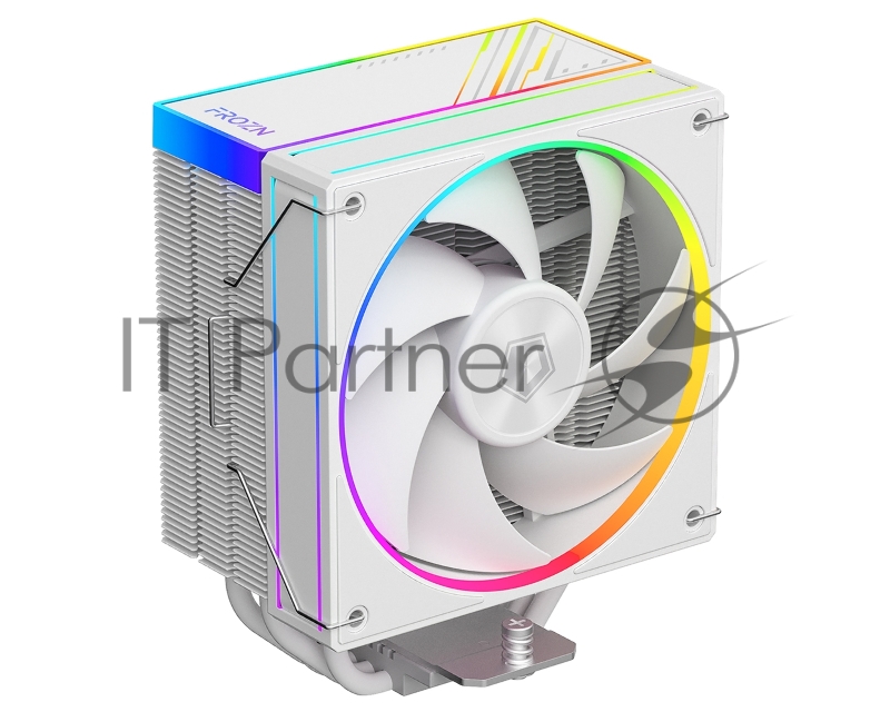 Устройство охлаждения(кулер) ID-Cooling Frozn A410 ARGB Wh Soc-AM5/AM4/1151/1200/2066/1700 4-pin Al+Cu 230W 730gr LED Ret