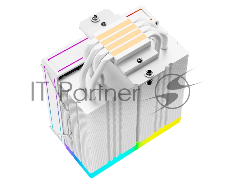 Устройство охлаждения(кулер) ID-Cooling Frozn A410 ARGB Wh Soc-AM5/AM4/1151/1200/2066/1700 4-pin Al+Cu 230W 730gr LED Ret