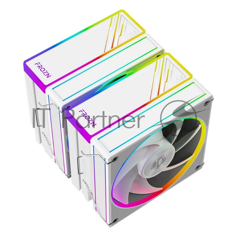 Устройство охлаждения(кулер) ID-Cooling Frozn A620 ARGB Wh Soc-AM5/AM4/1151/1200/2066/1700 4-pin Al+Cu 270W 1200gr LED Ret