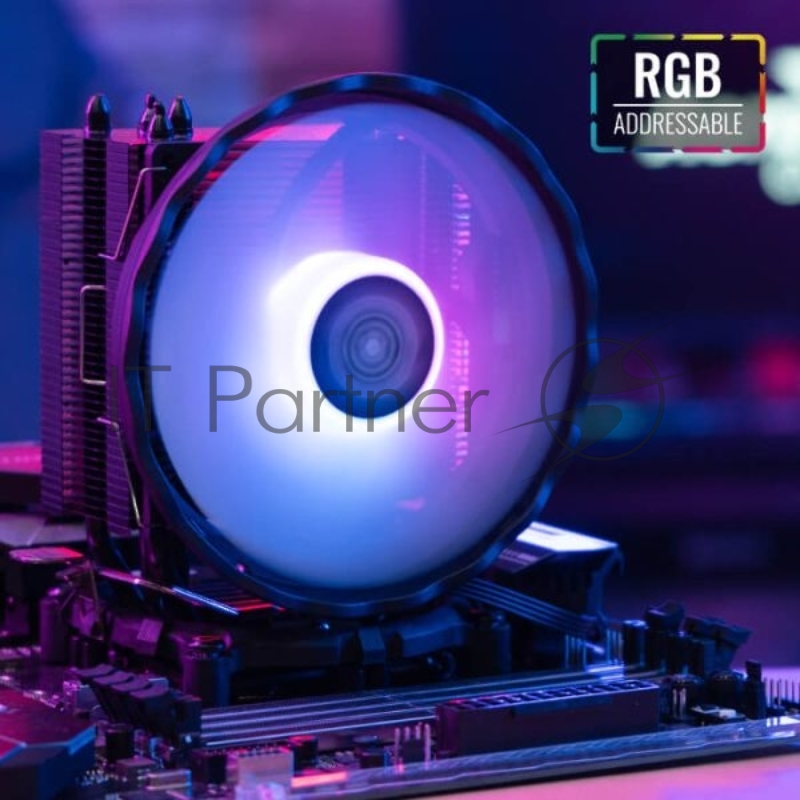 Устройство охлаждения(кулер) Aerocool Rave 4 ARGB Soc-AM5/AM4/1151/1200/1700 4-pin 18-27dB Al+Cu 130W 570gr LED Ret