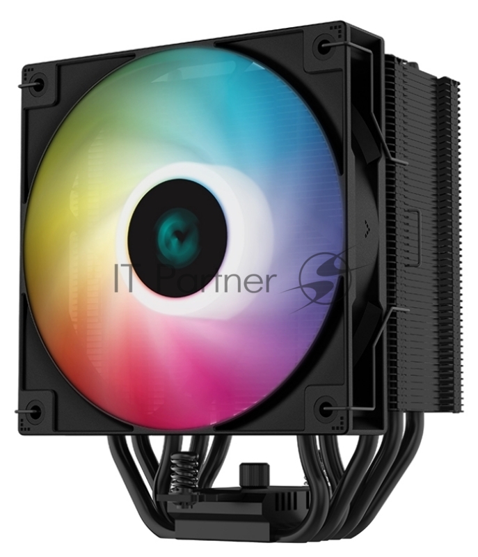 Кулер DEEPCOOL AG500 BK ARGB LGA1700/1200/115X/AM5/AM4 (12шт/кор, TDP 240W, PWM, ARGB Fan 120mm, 5 тепл. трубок) RET