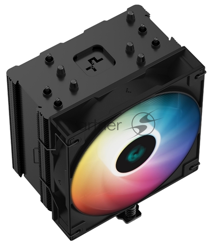 Кулер DEEPCOOL AG500 BK ARGB LGA1700/1200/115X/AM5/AM4 (12шт/кор, TDP 240W, PWM, ARGB Fan 120mm, 5 тепл. трубок) RET