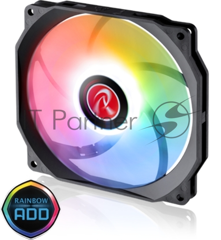 Вентилятор для корпуса Aeolus beta-ARGB (120x130x13mm, PWM, 200-1400RPM, 28.43 dBA max, ARGB LED, hydraulic bearing)
