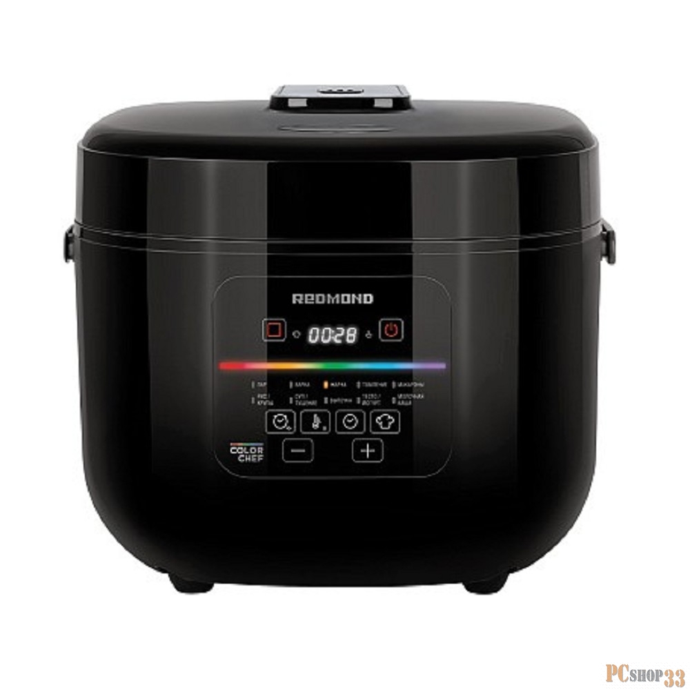 Мультиварка REDMOND MC100 860 Вт, 5 л, 12 программ, чёрный/ металлик