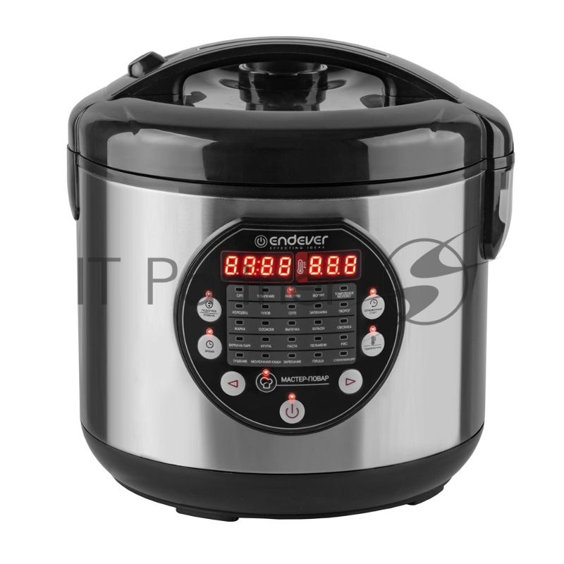 Мультиварка электрическая Endever Vita-121, черный/стальной, мощность 1000 Вт, емкость 5л, 25 авторежимов работы,книга рецептов, 4 шт/уп.