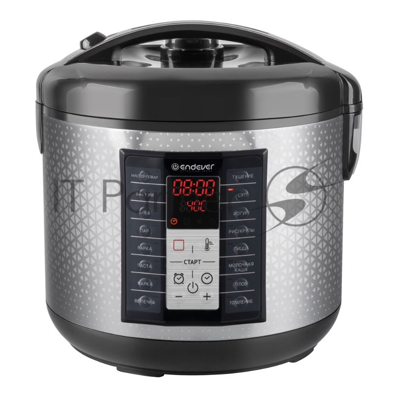 Мультиварка электрическая Endever Vita-122, черный/стальной, мощность 1000 Вт, емкость 5л, 16 авторежимов работы,книга рецептов, 4 шт/уп.