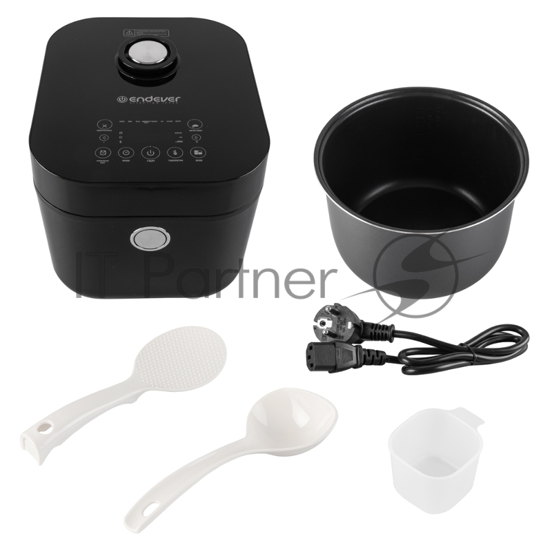 Мультиварка электрическая Endever Vita-127, черный, мощность 1000 Вт, емкость 5л, 12 авторежимов работы, сенсорное управление,книга рецептов, 2 шт/уп.