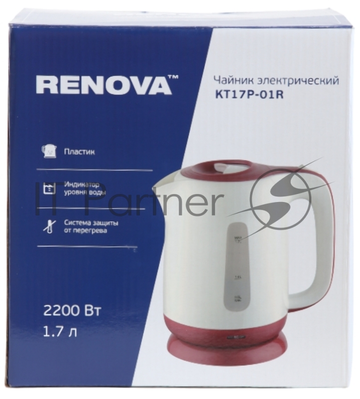 Чайник RENOVA KT17P-01R Пластик