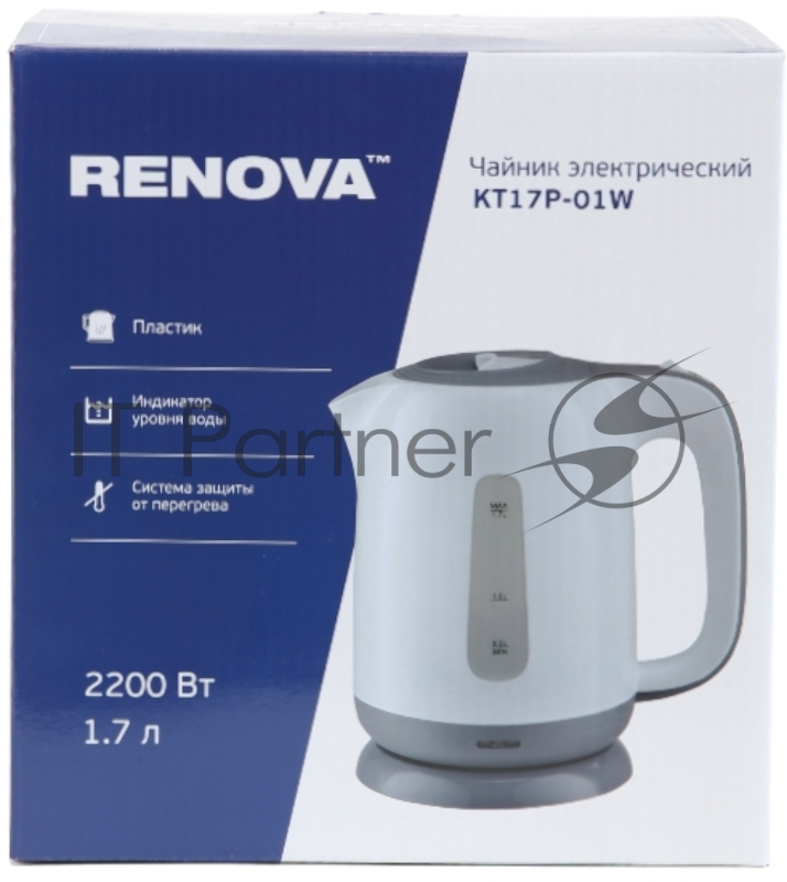 Чайник RENOVA KT17P-01W Пластик