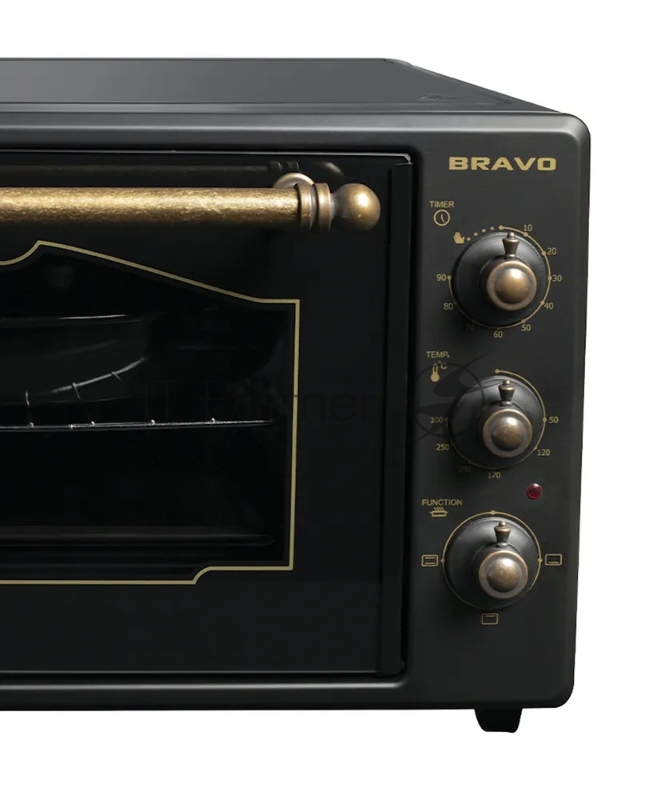 Печь электрическая BRAVO FO-38BLR 38 литров черная, рустик