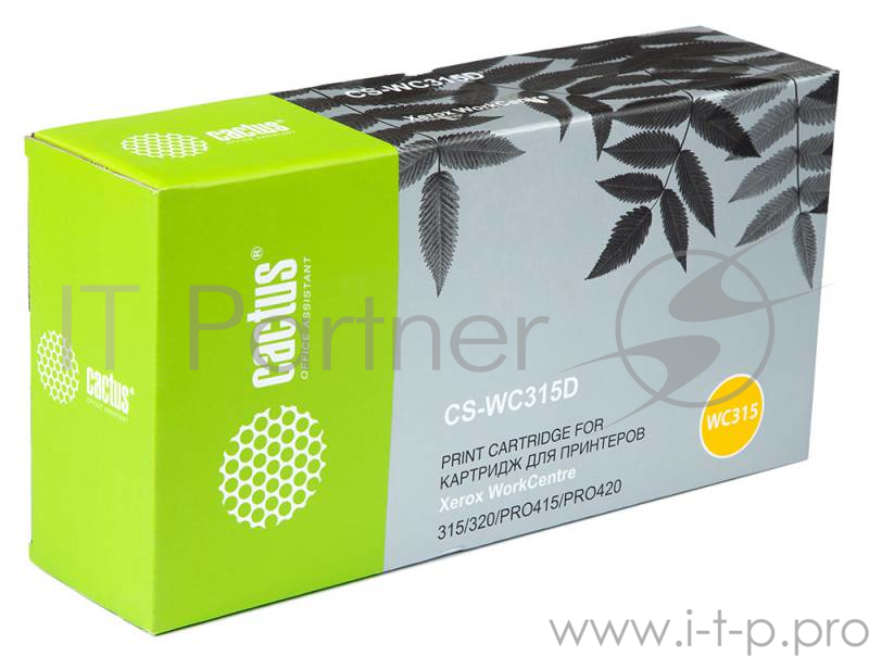 Тонер Картридж Cactus CS-WC315D 006R01044 черный x2уп. для Xerox WorkCentre 315/320/PRO415 (6000стр.
