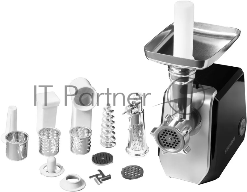 Мясорубка Hyundai HY-MG4422 1200Вт черный/серебристый