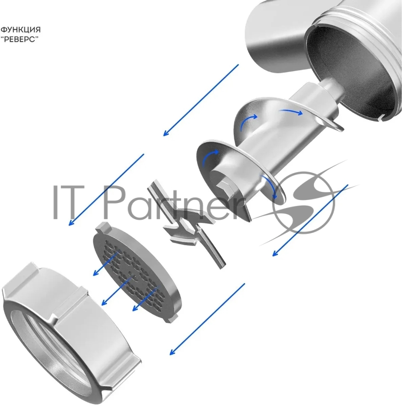 Мясорубка Galaxy LINE GL2420, белый/черный