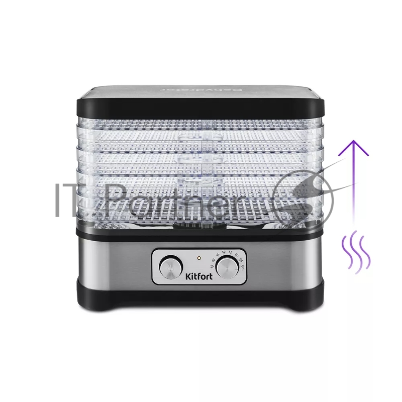 Сушка для фруктов и овощей Kitfort КТ-1912 5под. 250Вт серебристый