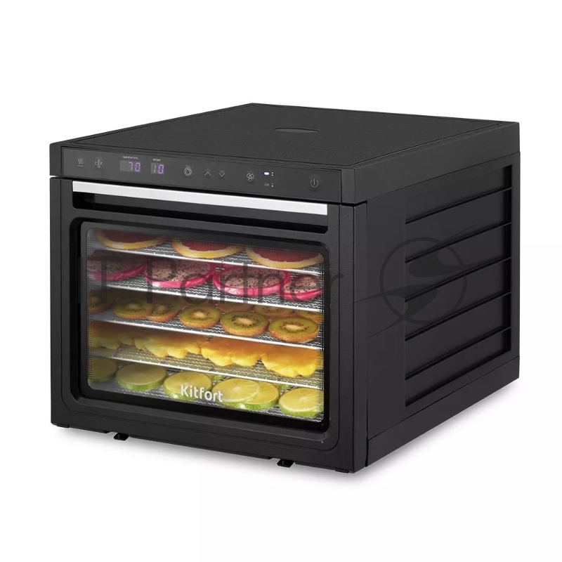 Сушка для фруктов и овощей Kitfort КТ-1962 6под. 1000Вт черный
